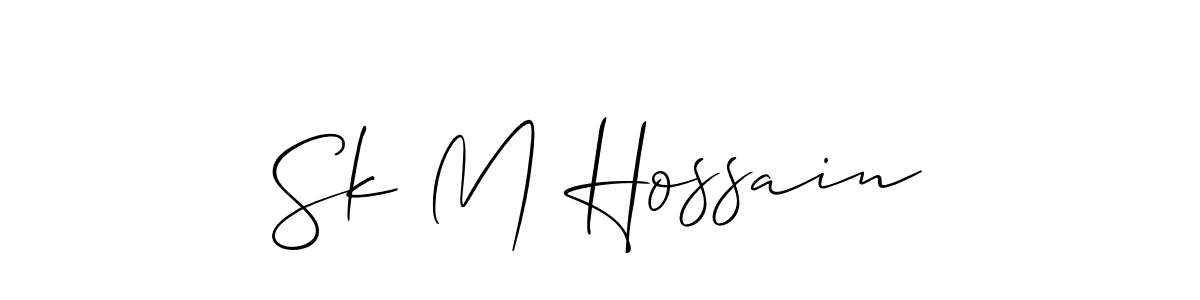 Best and Professional Signature Style for Sk M Hossain. Allison_Script Best Signature Style Collection. Sk M Hossain signature style 2 images and pictures png