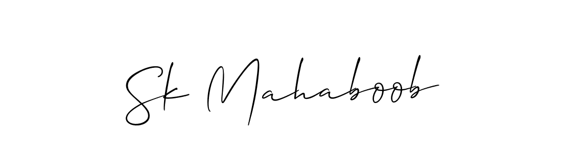 How to make Sk Mahaboob signature? Allison_Script is a professional autograph style. Create handwritten signature for Sk Mahaboob name. Sk Mahaboob signature style 2 images and pictures png