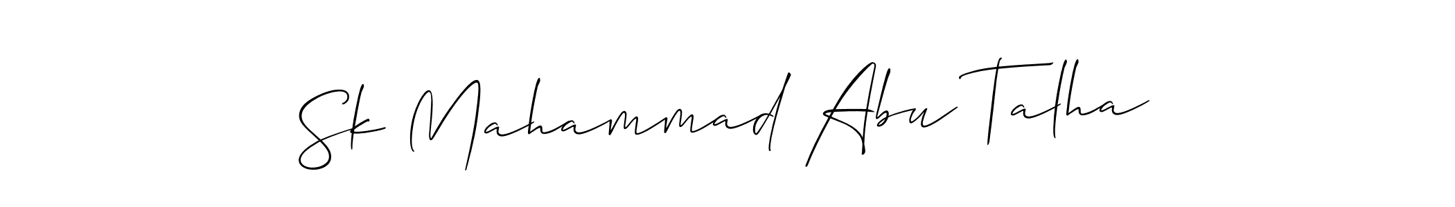 How to make Sk Mahammad Abu Talha name signature. Use Allison_Script style for creating short signs online. This is the latest handwritten sign. Sk Mahammad Abu Talha signature style 2 images and pictures png
