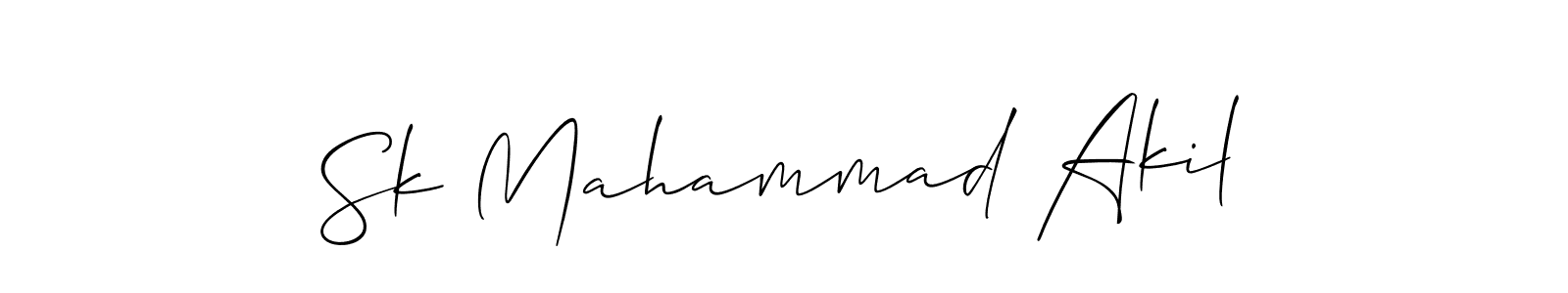 Make a beautiful signature design for name Sk Mahammad Akil. With this signature (Allison_Script) style, you can create a handwritten signature for free. Sk Mahammad Akil signature style 2 images and pictures png