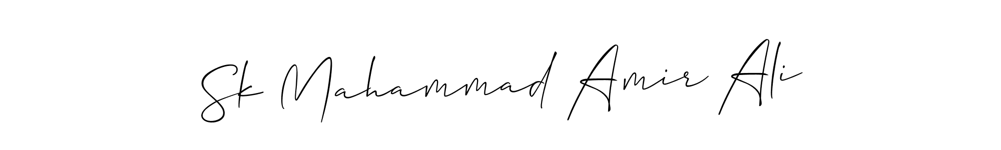 Make a short Sk Mahammad Amir Ali signature style. Manage your documents anywhere anytime using Allison_Script. Create and add eSignatures, submit forms, share and send files easily. Sk Mahammad Amir Ali signature style 2 images and pictures png