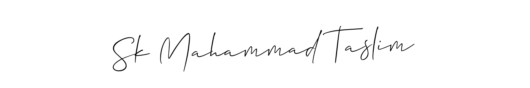 It looks lik you need a new signature style for name Sk Mahammad Taslim. Design unique handwritten (Allison_Script) signature with our free signature maker in just a few clicks. Sk Mahammad Taslim signature style 2 images and pictures png