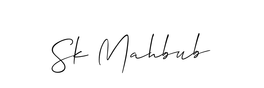 Also we have Sk Mahbub name is the best signature style. Create professional handwritten signature collection using Allison_Script autograph style. Sk Mahbub signature style 2 images and pictures png