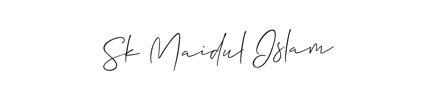 Also we have Sk Maidul Islam name is the best signature style. Create professional handwritten signature collection using Allison_Script autograph style. Sk Maidul Islam signature style 2 images and pictures png