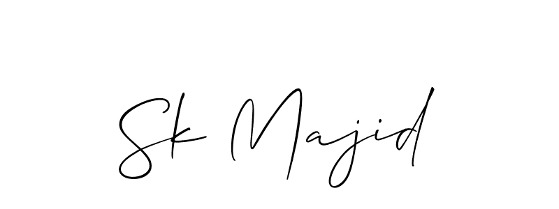 How to make Sk Majid name signature. Use Allison_Script style for creating short signs online. This is the latest handwritten sign. Sk Majid signature style 2 images and pictures png