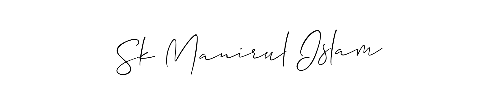 Design your own signature with our free online signature maker. With this signature software, you can create a handwritten (Allison_Script) signature for name Sk Manirul Islam. Sk Manirul Islam signature style 2 images and pictures png