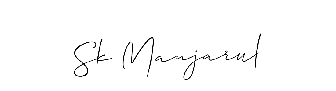 Make a beautiful signature design for name Sk Manjarul. With this signature (Allison_Script) style, you can create a handwritten signature for free. Sk Manjarul signature style 2 images and pictures png