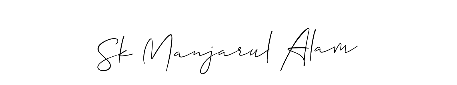 Design your own signature with our free online signature maker. With this signature software, you can create a handwritten (Allison_Script) signature for name Sk Manjarul Alam. Sk Manjarul Alam signature style 2 images and pictures png