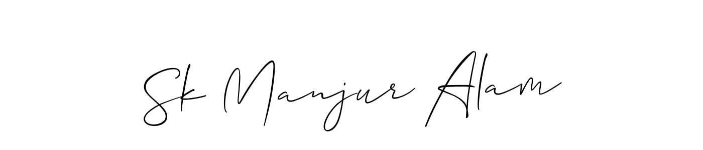 Also we have Sk Manjur Alam name is the best signature style. Create professional handwritten signature collection using Allison_Script autograph style. Sk Manjur Alam signature style 2 images and pictures png