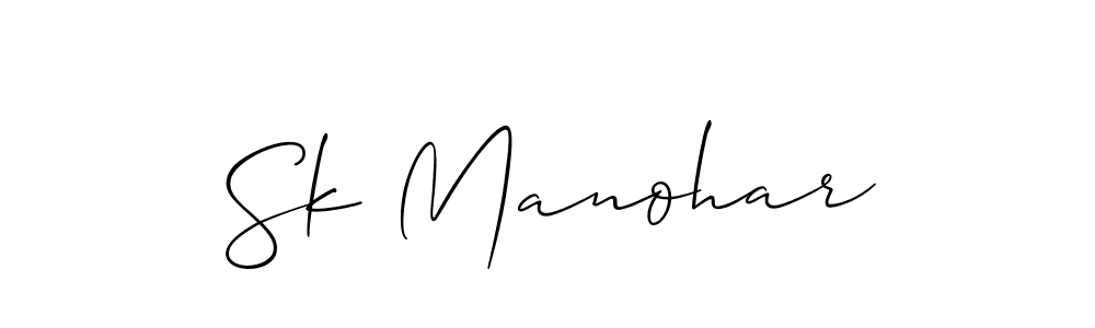 The best way (Allison_Script) to make a short signature is to pick only two or three words in your name. The name Sk Manohar include a total of six letters. For converting this name. Sk Manohar signature style 2 images and pictures png
