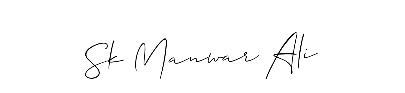 How to Draw Sk Manwar Ali signature style? Allison_Script is a latest design signature styles for name Sk Manwar Ali. Sk Manwar Ali signature style 2 images and pictures png