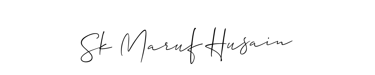 You should practise on your own different ways (Allison_Script) to write your name (Sk Maruf Husain) in signature. don't let someone else do it for you. Sk Maruf Husain signature style 2 images and pictures png