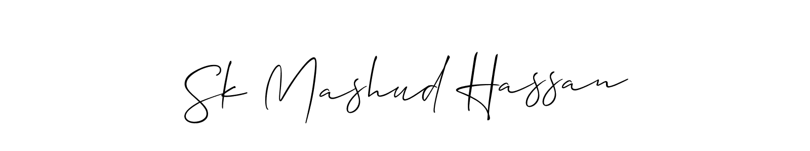 Design your own signature with our free online signature maker. With this signature software, you can create a handwritten (Allison_Script) signature for name Sk Mashud Hassan. Sk Mashud Hassan signature style 2 images and pictures png