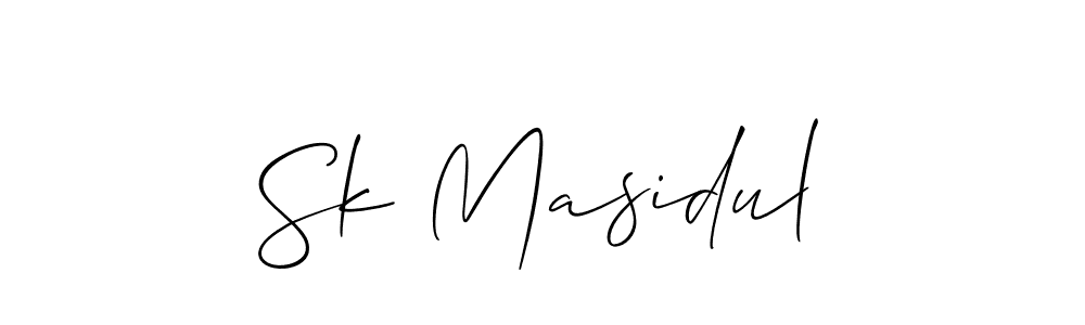 Allison_Script is a professional signature style that is perfect for those who want to add a touch of class to their signature. It is also a great choice for those who want to make their signature more unique. Get Sk Masidul name to fancy signature for free. Sk Masidul signature style 2 images and pictures png