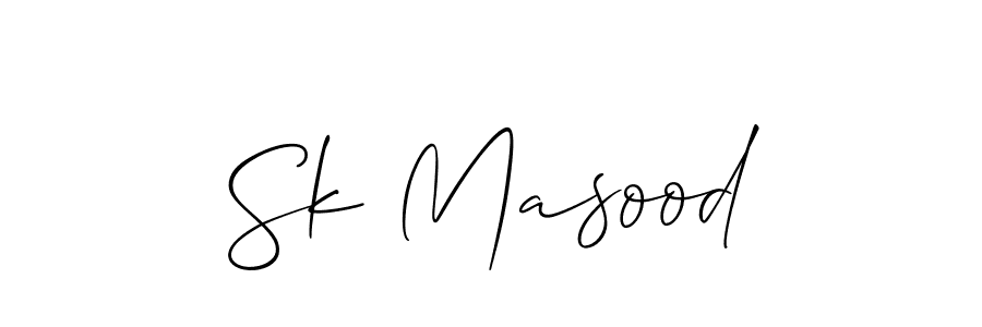 Sk Masood stylish signature style. Best Handwritten Sign (Allison_Script) for my name. Handwritten Signature Collection Ideas for my name Sk Masood. Sk Masood signature style 2 images and pictures png