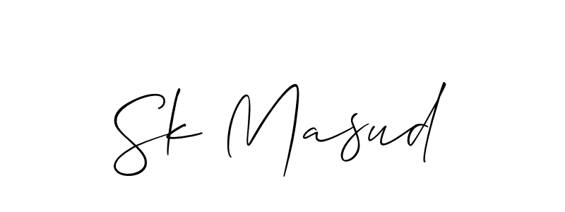 Create a beautiful signature design for name Sk Masud. With this signature (Allison_Script) fonts, you can make a handwritten signature for free. Sk Masud signature style 2 images and pictures png