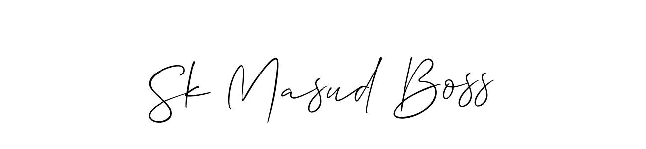 Create a beautiful signature design for name Sk Masud Boss. With this signature (Allison_Script) fonts, you can make a handwritten signature for free. Sk Masud Boss signature style 2 images and pictures png