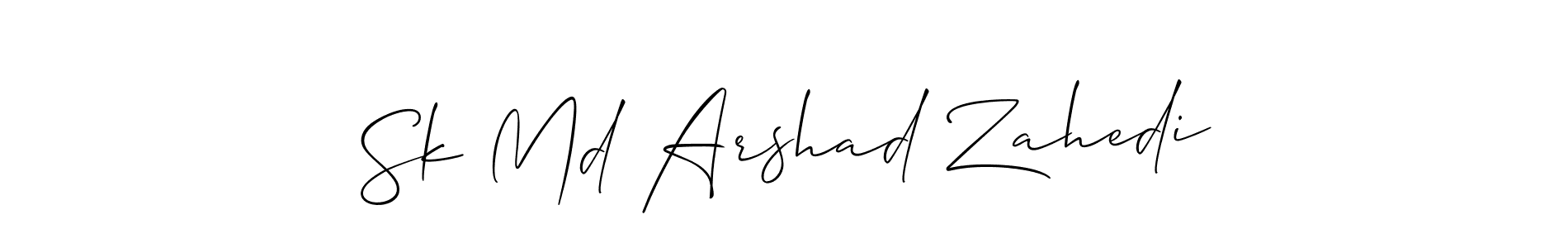 Make a short Sk Md Arshad Zahedi signature style. Manage your documents anywhere anytime using Allison_Script. Create and add eSignatures, submit forms, share and send files easily. Sk Md Arshad Zahedi signature style 2 images and pictures png