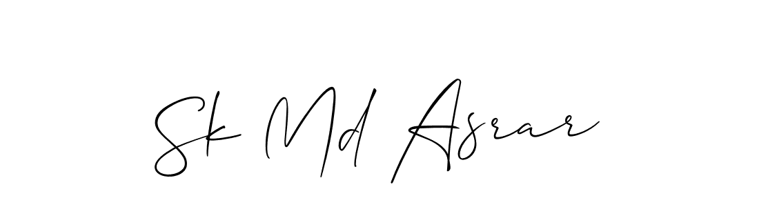 Allison_Script is a professional signature style that is perfect for those who want to add a touch of class to their signature. It is also a great choice for those who want to make their signature more unique. Get Sk Md Asrar name to fancy signature for free. Sk Md Asrar signature style 2 images and pictures png