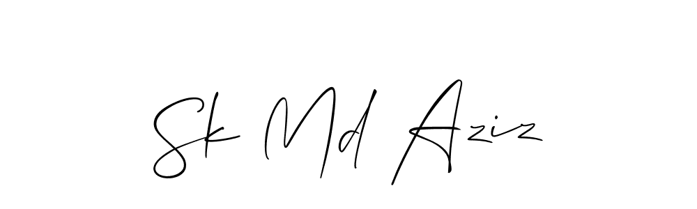 Similarly Allison_Script is the best handwritten signature design. Signature creator online .You can use it as an online autograph creator for name Sk Md Aziz. Sk Md Aziz signature style 2 images and pictures png