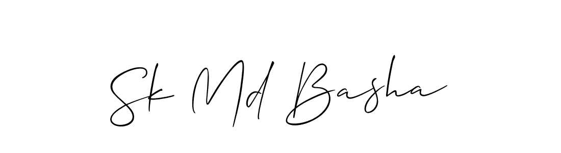 How to Draw Sk Md Basha signature style? Allison_Script is a latest design signature styles for name Sk Md Basha. Sk Md Basha signature style 2 images and pictures png