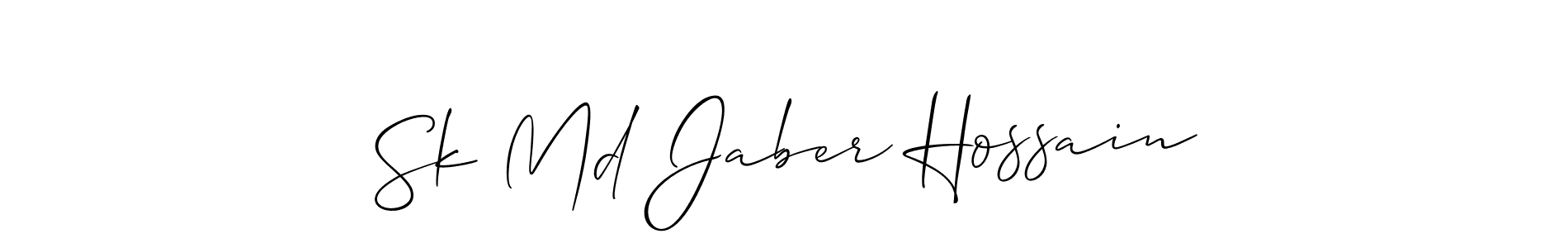 Similarly Allison_Script is the best handwritten signature design. Signature creator online .You can use it as an online autograph creator for name Sk Md Jaber Hossain. Sk Md Jaber Hossain signature style 2 images and pictures png