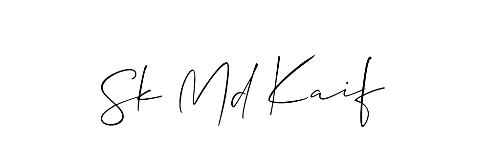 Also You can easily find your signature by using the search form. We will create Sk Md Kaif name handwritten signature images for you free of cost using Allison_Script sign style. Sk Md Kaif signature style 2 images and pictures png