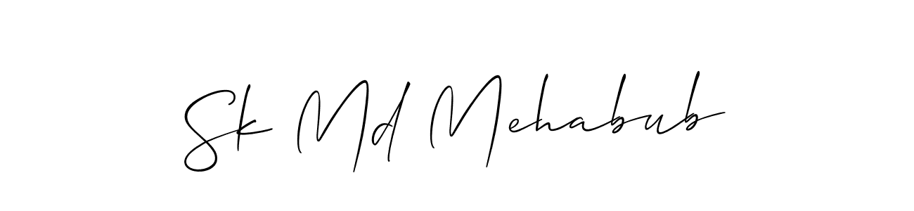 How to Draw Sk Md Mehabub signature style? Allison_Script is a latest design signature styles for name Sk Md Mehabub. Sk Md Mehabub signature style 2 images and pictures png