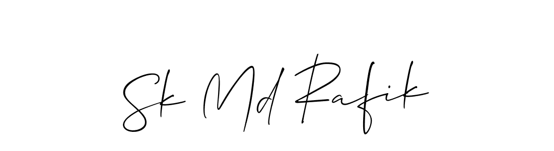 Use a signature maker to create a handwritten signature online. With this signature software, you can design (Allison_Script) your own signature for name Sk Md Rafik. Sk Md Rafik signature style 2 images and pictures png