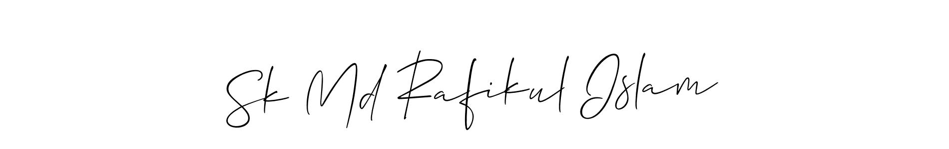 You should practise on your own different ways (Allison_Script) to write your name (Sk Md Rafikul Islam) in signature. don't let someone else do it for you. Sk Md Rafikul Islam signature style 2 images and pictures png