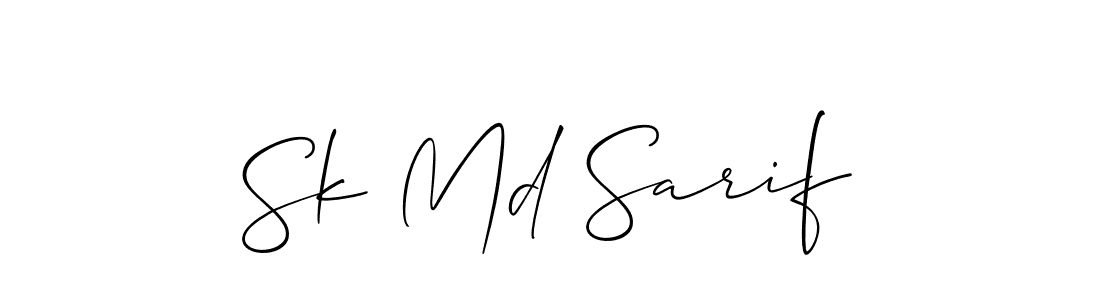 How to make Sk Md Sarif signature? Allison_Script is a professional autograph style. Create handwritten signature for Sk Md Sarif name. Sk Md Sarif signature style 2 images and pictures png