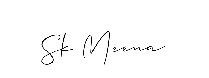 How to make Sk Meena signature? Allison_Script is a professional autograph style. Create handwritten signature for Sk Meena name. Sk Meena signature style 2 images and pictures png