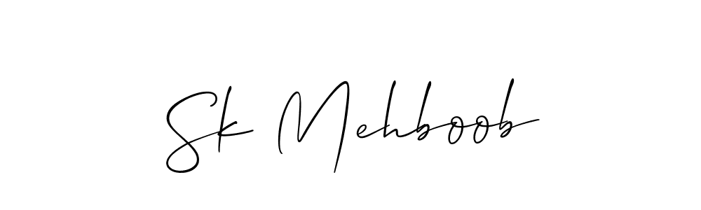 Make a beautiful signature design for name Sk Mehboob. With this signature (Allison_Script) style, you can create a handwritten signature for free. Sk Mehboob signature style 2 images and pictures png