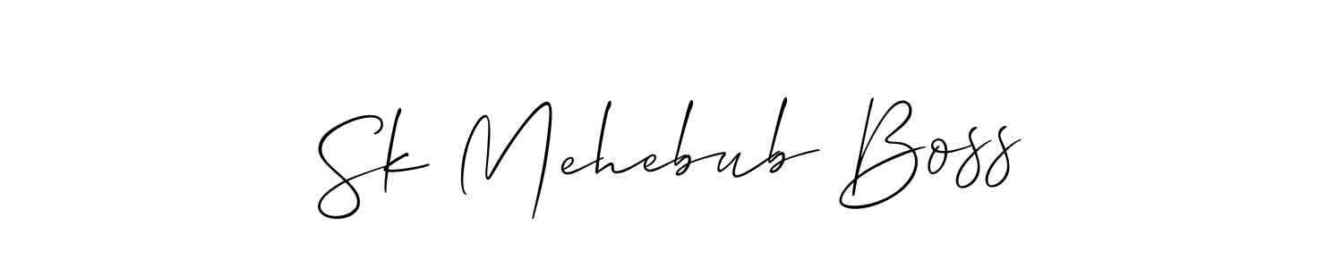 How to Draw Sk Mehebub Boss signature style? Allison_Script is a latest design signature styles for name Sk Mehebub Boss. Sk Mehebub Boss signature style 2 images and pictures png