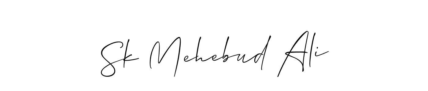 You should practise on your own different ways (Allison_Script) to write your name (Sk Mehebud Ali) in signature. don't let someone else do it for you. Sk Mehebud Ali signature style 2 images and pictures png