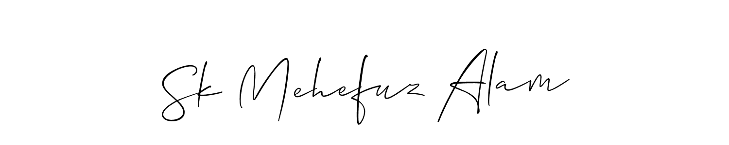 It looks lik you need a new signature style for name Sk Mehefuz Alam. Design unique handwritten (Allison_Script) signature with our free signature maker in just a few clicks. Sk Mehefuz Alam signature style 2 images and pictures png