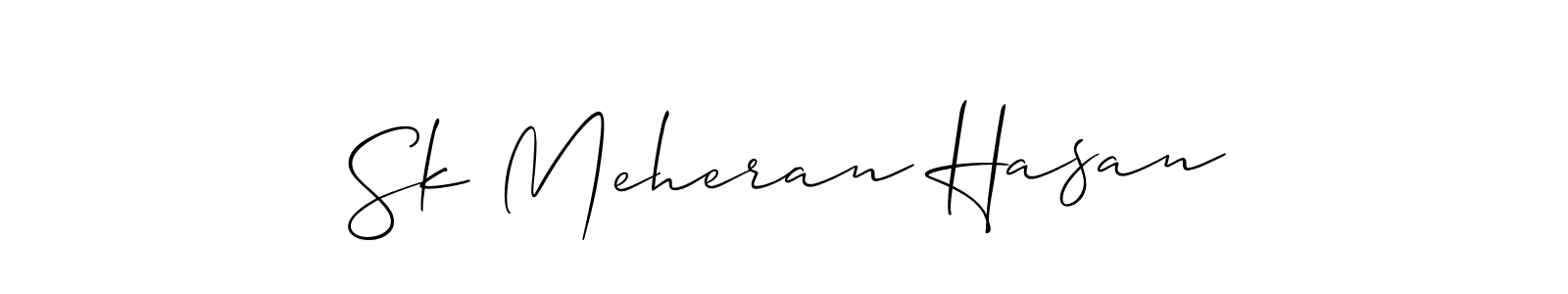 How to Draw Sk Meheran Hasan signature style? Allison_Script is a latest design signature styles for name Sk Meheran Hasan. Sk Meheran Hasan signature style 2 images and pictures png