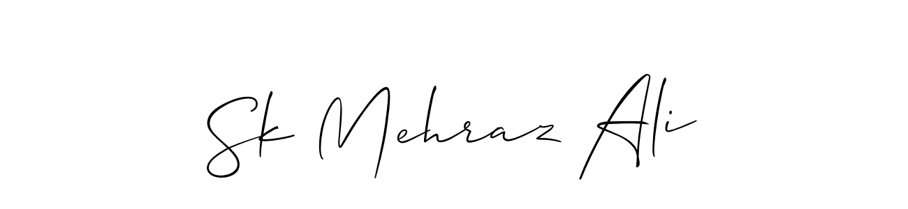 if you are searching for the best signature style for your name Sk Mehraz Ali. so please give up your signature search. here we have designed multiple signature styles  using Allison_Script. Sk Mehraz Ali signature style 2 images and pictures png