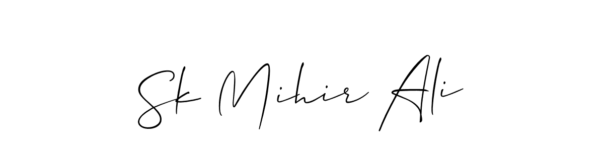 Design your own signature with our free online signature maker. With this signature software, you can create a handwritten (Allison_Script) signature for name Sk Mihir Ali. Sk Mihir Ali signature style 2 images and pictures png