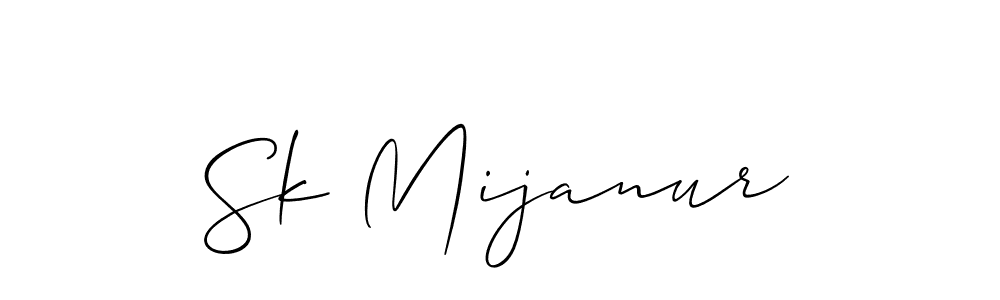 How to make Sk Mijanur signature? Allison_Script is a professional autograph style. Create handwritten signature for Sk Mijanur name. Sk Mijanur signature style 2 images and pictures png