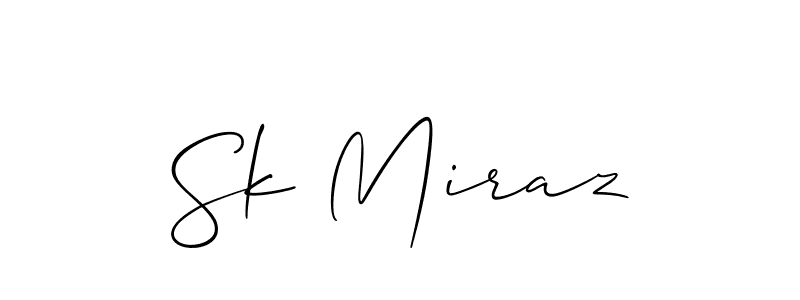 Design your own signature with our free online signature maker. With this signature software, you can create a handwritten (Allison_Script) signature for name Sk Miraz. Sk Miraz signature style 2 images and pictures png
