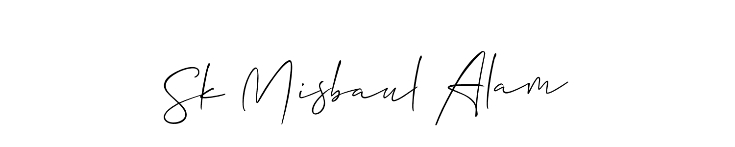 Make a beautiful signature design for name Sk Misbaul Alam. With this signature (Allison_Script) style, you can create a handwritten signature for free. Sk Misbaul Alam signature style 2 images and pictures png