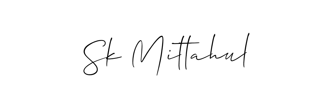 Also we have Sk Mittahul name is the best signature style. Create professional handwritten signature collection using Allison_Script autograph style. Sk Mittahul signature style 2 images and pictures png