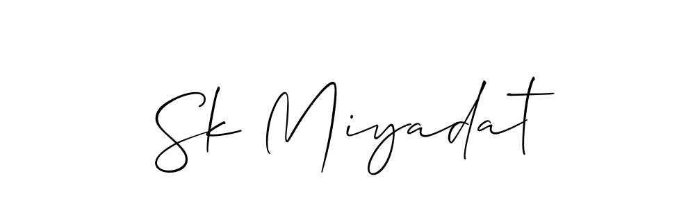 It looks lik you need a new signature style for name Sk Miyadat. Design unique handwritten (Allison_Script) signature with our free signature maker in just a few clicks. Sk Miyadat signature style 2 images and pictures png