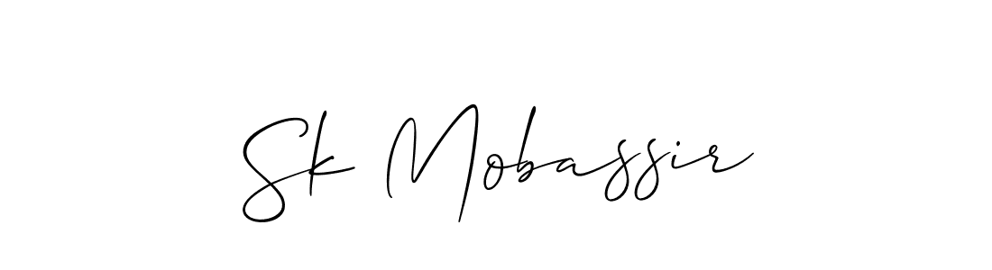 Use a signature maker to create a handwritten signature online. With this signature software, you can design (Allison_Script) your own signature for name Sk Mobassir. Sk Mobassir signature style 2 images and pictures png