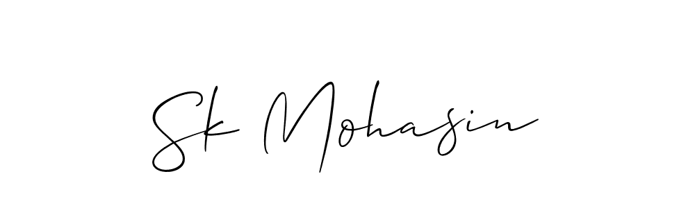 How to make Sk Mohasin signature? Allison_Script is a professional autograph style. Create handwritten signature for Sk Mohasin name. Sk Mohasin signature style 2 images and pictures png