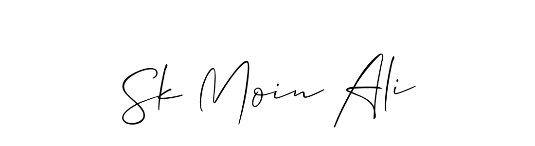 Allison_Script is a professional signature style that is perfect for those who want to add a touch of class to their signature. It is also a great choice for those who want to make their signature more unique. Get Sk Moin Ali name to fancy signature for free. Sk Moin Ali signature style 2 images and pictures png