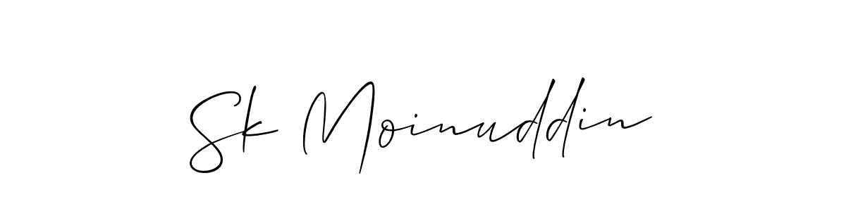 Use a signature maker to create a handwritten signature online. With this signature software, you can design (Allison_Script) your own signature for name Sk Moinuddin. Sk Moinuddin signature style 2 images and pictures png