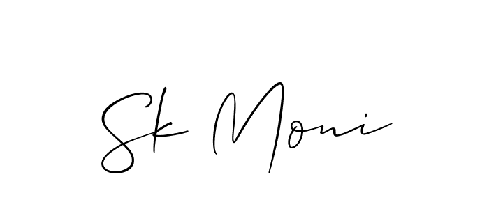 Use a signature maker to create a handwritten signature online. With this signature software, you can design (Allison_Script) your own signature for name Sk Moni. Sk Moni signature style 2 images and pictures png