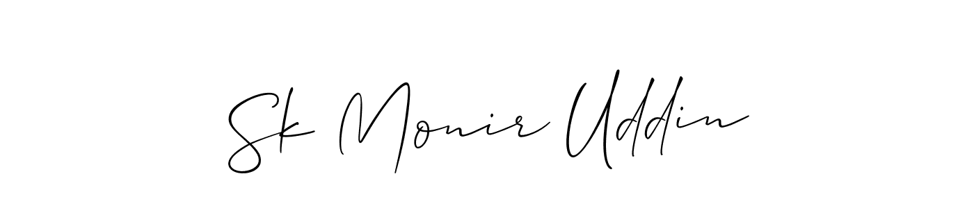 How to make Sk Monir Uddin signature? Allison_Script is a professional autograph style. Create handwritten signature for Sk Monir Uddin name. Sk Monir Uddin signature style 2 images and pictures png